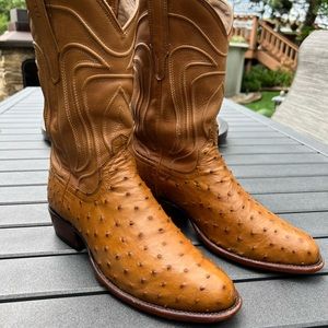 Tecovas Desert Tan Wyatt FQ Ostrich Boots